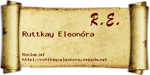 Ruttkay Eleonóra névjegykártya